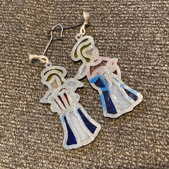 Stained Glass Vintage Ornaments Angels Choir Singing - Candles GiftCo Bundle Lot - Picture 10 of 10